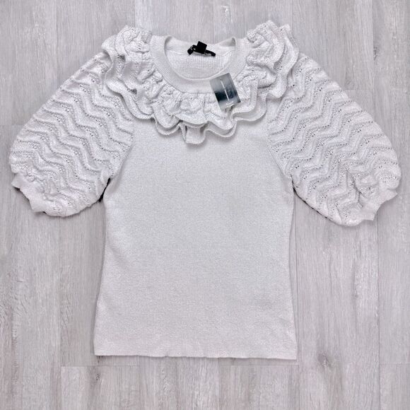 Short Sleeve Bib Collar Top XL - Picture 2 of 7